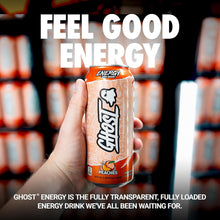 Load image into Gallery viewer, Ghost Energy Drink, Peaches, 16oz (Pack of 12)

