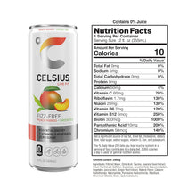 Load image into Gallery viewer, CELSIUS Fizz-Free Energy Drink, Peach Mango, 12oz (Pack of 12)
