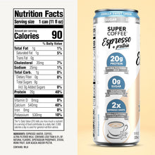 Load image into Gallery viewer, Super Coffee Espresso, Vanilla Sweet Cream, 11oz (Pack of 12)
