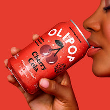 Load image into Gallery viewer, Olipop Sparkling Prebiotic Soda, Cherry Cola, 12oz (Pack of 12)
