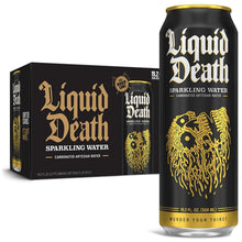Load image into Gallery viewer, Liquid Death Sparkling Mountain Water 19.2oz King Size (Pack of 12)
