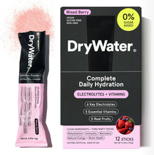 Load image into Gallery viewer, DryWater Electrolyte Powder Packets, Mixed Berry, 0.39oz (Pack of 12)

