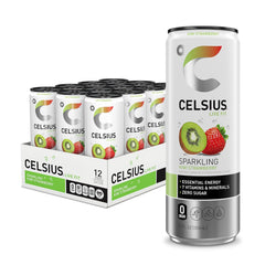 CELSIUS Sparkling Energy Drink, Kiwi Strawberry, 12oz (Pack of 12)