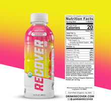 Load image into Gallery viewer, RECOVER 180 Organic Hydration Sports Drink, Strawberry Banana, 16.9oz (Pack of 12)
