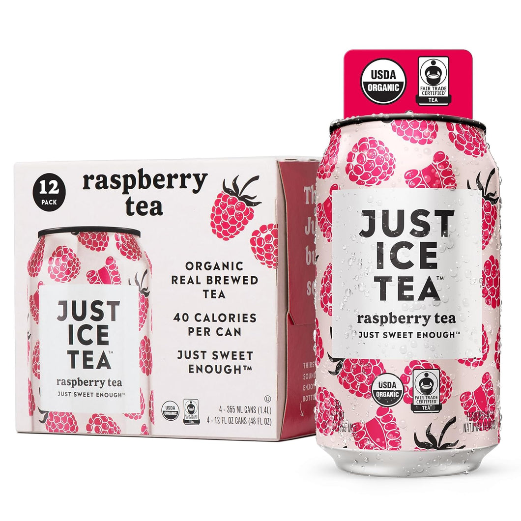 Just Ice Tea, Raspberry Tea, 12oz (Pack of 12)