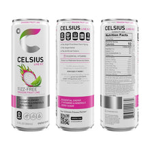 Load image into Gallery viewer, CELSIUS Fizz-Free Energy Drink, Dragon Fruit Lime, 12oz (Pack of 12)
