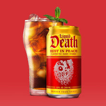 Load image into Gallery viewer, Liquid Death Iced Tea, Rest in Peach, 12oz (Pack of 12)

