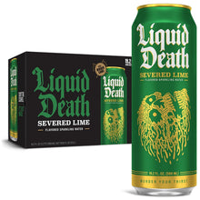 Load image into Gallery viewer, Liquid Death Sparkling Water, Severed Lime, 19.2oz King Size (Pack of 12)
