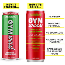 Load image into Gallery viewer, GYM WEED Athletic Focus Drink, Watermelon, 12oz (Pack of 12)
