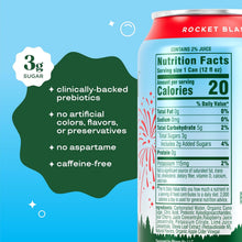 Load image into Gallery viewer, Bloom Pop Prebiotic Soda, Rocket Blast, 12oz (Pack of 12)
