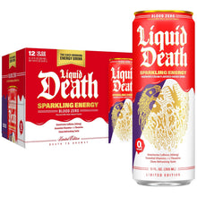 Load image into Gallery viewer, Liquid Death Sparkling Energy, Scary Strawberry, 12oz (Pack of 12)
