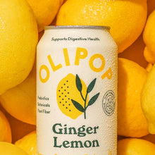 Load image into Gallery viewer, Olipop Sparkling Prebiotic Soda, Ginger Lemon, 12oz (Pack of 12)
