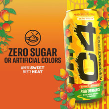 Load image into Gallery viewer, Cellucor C4 Performance Zero Sugar Energy Drink, Mango Fuego, 16 oz (Pack of 12)
