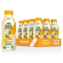 Load image into Gallery viewer, Saint James Organic Brewed Iced Tea, Pineapple &amp; Mango, 16oz (Pack of 12)
