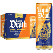 Load image into Gallery viewer, Liquid Death Sparkling Energy, Orange Horror, 12oz (Pack of 12)
