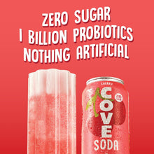 Load image into Gallery viewer, Cove Soda Probiotic Soft Drink, Cherry, 12oz (Pack of 12)
