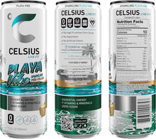 Load image into Gallery viewer, CELSIUS Sparkling Fitness Energy Drink, Playa Vibe, 12oz (Pack of 12)
