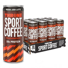 Load image into Gallery viewer, Throne Sport Cold Brew Coffee 10g Protein, Mocha Java Latte, 11oz (Pack of 12)
