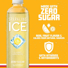 Load image into Gallery viewer, Sparkling Ice Flavored Sparkling Water, Classic Lemonade, 17 oz (Pack of 12)
