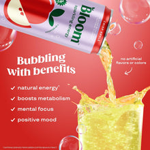 Load image into Gallery viewer, Bloom Sparkling Energy Drink, Crisp Apple, 12oz (Pack of 12)
