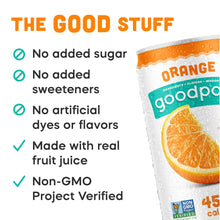 Load image into Gallery viewer, Goodpop Juice with Bubbly Water, Orange, 7.5oz (Pack of 24)
