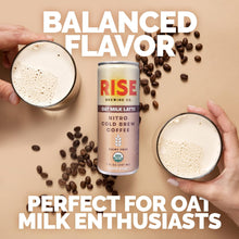 Load image into Gallery viewer, RISE Brewing Co. Nitro Cold Brew Coffee, Oat Milk Latte, 7 fl. oz. Cans (Pack of 12)
