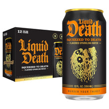 Load image into Gallery viewer, Liquid Death Sparkling Water, Squeezed to Death, 12oz (Pack of 12)
