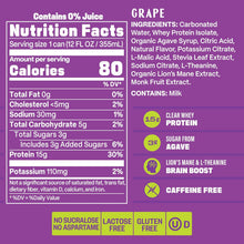 Load image into Gallery viewer, GYM SODA Sparkling Protein Soda, Grape, 12oz (Pack of 12)
