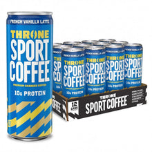 Load image into Gallery viewer, Throne Sport Cold Brew Coffee 10g Protein, French Vanilla Latte, 11oz (Pack of 12)
