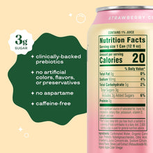 Load image into Gallery viewer, Bloom Pop Prebiotic Soda, Strawberry Cream, 12oz (Pack of 12)
