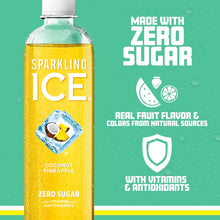 Load image into Gallery viewer, Sparkling Ice Flavored Sparkling Water, Coconut Pineapple, 17 oz (Pack of 12)
