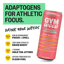 Load image into Gallery viewer, GYM WEED Athletic Focus Drink, Rainbow Sherbet, 12oz (Pack of 12)
