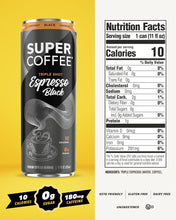 Load image into Gallery viewer, Super Coffee Espresso, Triple Shot Black, 11oz (Pack of 12)
