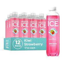 Load image into Gallery viewer, Sparkling Ice Flavored Sparkling Water, Kiwi Strawberry, 17 oz (Pack of 12)
