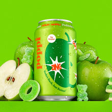 Load image into Gallery viewer, Poppi Prebiotic Soda, Sour Apple, 12oz (Pack of 12)

