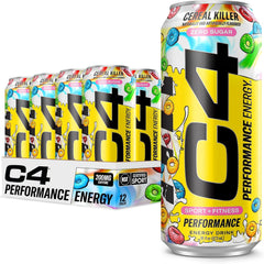 C4 Ultimate Sugar-Free Energy Drink, Cereal Killer, 16oz (Pack of 12)
