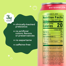 Load image into Gallery viewer, Bloom Pop Prebiotic Soda, Watermelon Lime, 12oz (Pack of 12)
