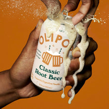 Load image into Gallery viewer, Olipop Sparkling Prebiotic Soda, Classic Root Beer, 12oz (Pack of 12)
