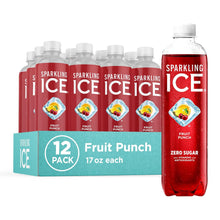 Load image into Gallery viewer, Sparkling Ice Flavored Sparkling Water, Fruit Punch, 17 oz (Pack of 12)
