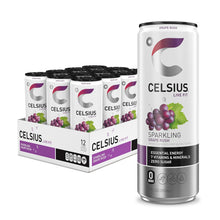 Load image into Gallery viewer, CELSIUS Sparkling Energy Drink, Grape, 12oz (Pack of 12)
