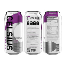 Load image into Gallery viewer, CELSIUS ESSENTIALS Sparkling Energy Drink, Grape Slush, 16oz (Pack of 12)
