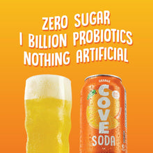 Load image into Gallery viewer, Cove Soda Probiotic Soft Drink, Orange, 12oz (Pack of 12)
