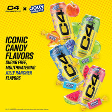 Load image into Gallery viewer, Cellucor C4 Performance Zero Sugar Energy Drink, Jolly Rancher Peach, 16 oz (Pack of 12)
