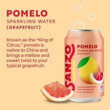 Load image into Gallery viewer, Sanzo Flavored Sparkling Water, Pomelo (Grapefruit), 12oz (Pack of 12)
