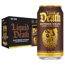 Load image into Gallery viewer, Liquid Death Sparkling Water, Rootbeer Wrath, 12oz (Pack of 12)
