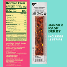 Load image into Gallery viewer, Solely Organic Fruit Jerky, Mango &amp; Raspberry, 0.8oz (Pack of 12)
