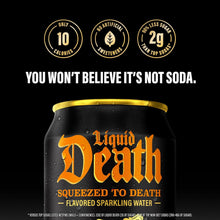 Load image into Gallery viewer, Liquid Death Sparkling Water, Squeezed to Death, 12oz (Pack of 12)

