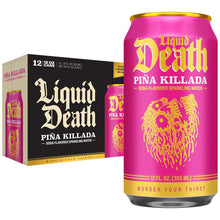 Load image into Gallery viewer, Liquid Death Flavored Sparkling Water, Piña Killada (Classic Piña Colada), 12oz (Pack of 12)
