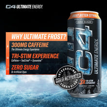 Load image into Gallery viewer, C4 Ultimate Sugar-Free Energy Drink, Frozen Bitten Citrus, 16oz (Pack of 12)
