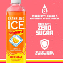 Load image into Gallery viewer, Sparkling ICE Flavored Sparkling Water, Starburst Orange, 17oz (Pack of 12)
